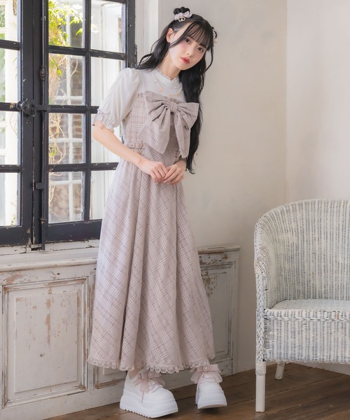 BIGリボンオフショルワンピース[品番：RJTW0002055]｜ROJITA