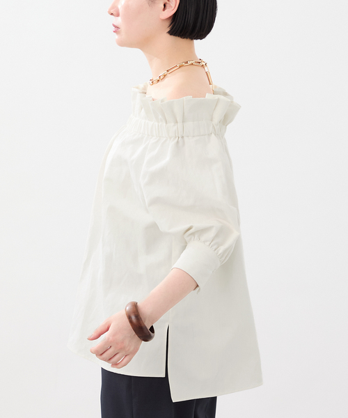 VERMEIL par iena　イエナ　IENA　ショルダーギャザーブラウス VERMEIL par iena（ヴェルメイユパーイエナ）の「ショルダー