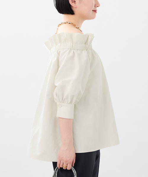 VERMEIL par iena ブラウス シャツ ショルダーフリルブラウス