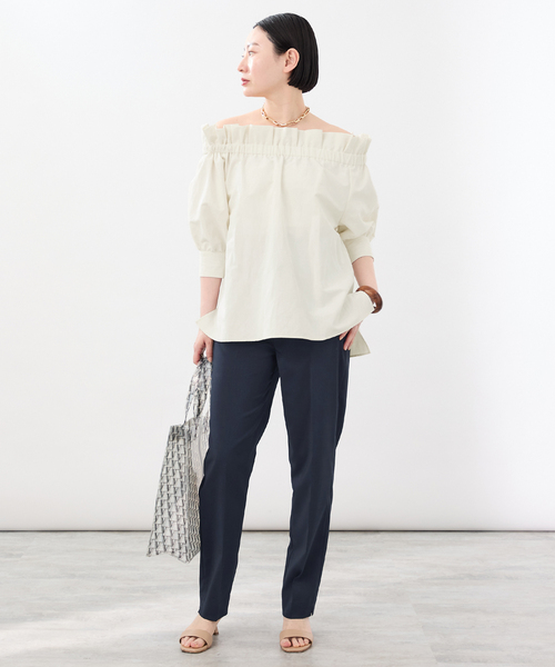 VERMEIL par iena ブラウス シャツ ショルダーフリルブラウス