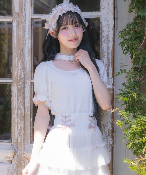 ROJITA（ロジータ） tシャツ バックルチョーカーハートカットトップス