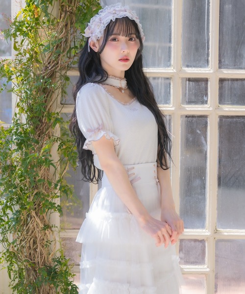 ROJITA ハートバックルチョーカーテレコトップス ベージュ ハートバックルチョーカーテレコTOPS | Rlab store