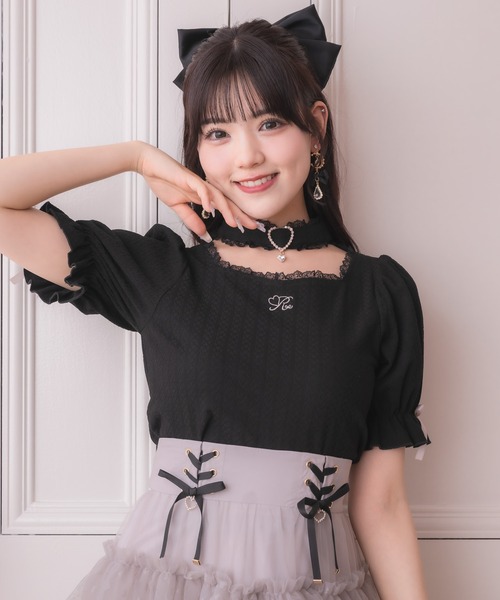 ROJITA ハートバックルチョーカー ハートバックルチョーカーテレコトップス（Tシャツ/カットソー