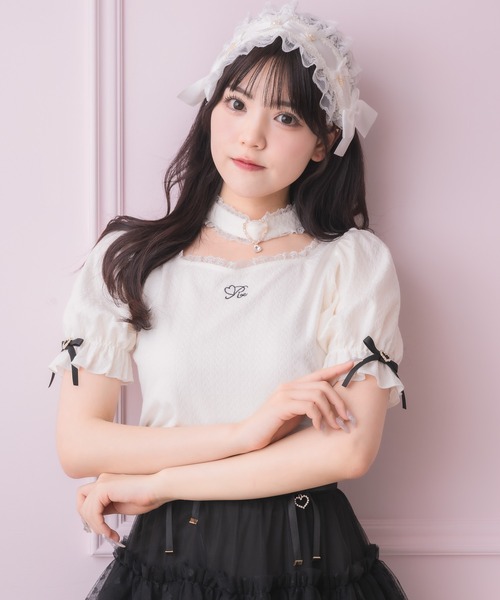 ROJITA（ロジータ） tシャツ 半袖 バックルチョーカーハートカット