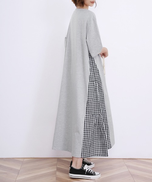 24SS 完売✨未使用タグ付☆エディットコロン ロング ワンピース バックリボン ワンピース バックスリット切替ロングワンピース : ZOZOTOWN