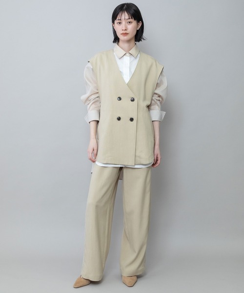 パンツ リヨセルオックスワイドパンツ レディース_10