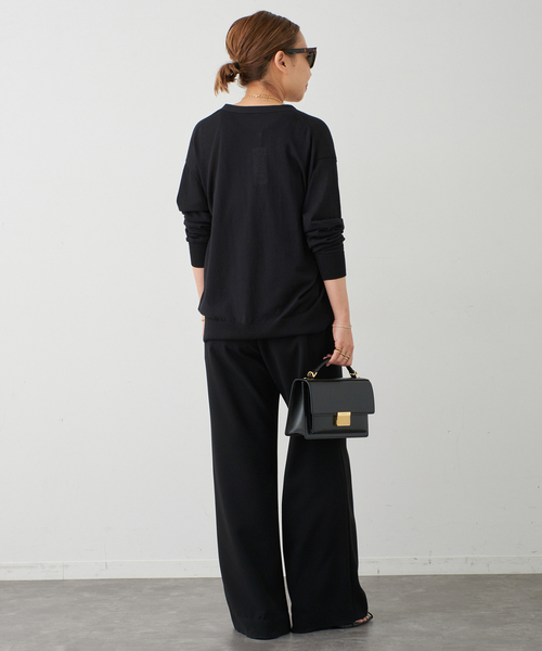 【美品】ドゥーズィエムクラス　リブカーディガン　ブラック Deuxieme Classe（ドゥーズィエムクラス） カーディガン 追加 *DINER