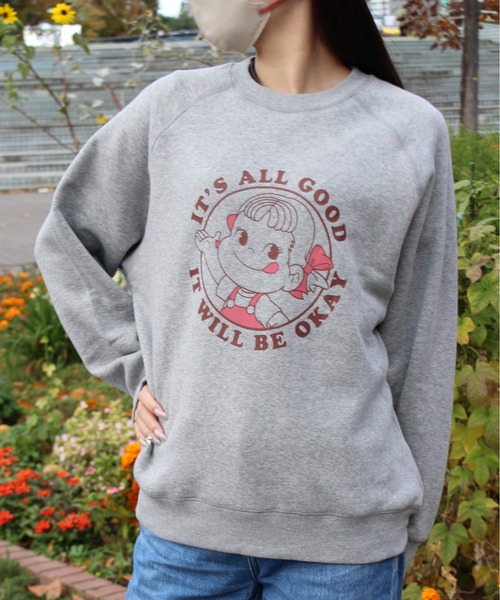 ALWAYS GOOD TIME トレーナー スウェット 「PEKO/ペコちゃん」プリント