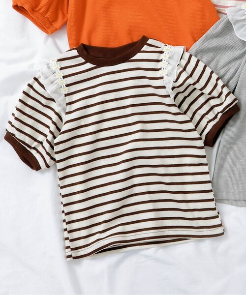 apres les cours（アプレレクール） tシャツ 「ジュニア対応」肩フリル