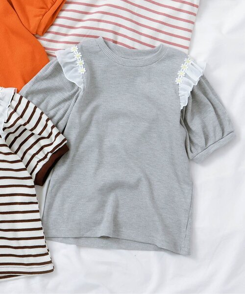 apres les cours（アプレレクール） tシャツ 「ジュニア対応」肩フリル