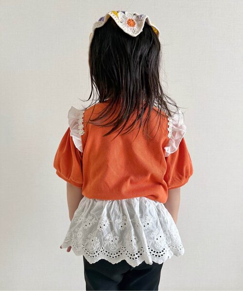 apres les cours（アプレレクール） tシャツ 「ジュニア対応」肩フリル
