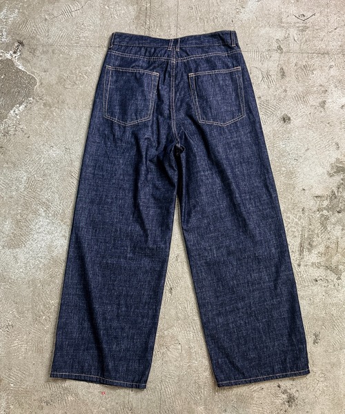デニムセット cussil/クシル】【12oz】ハイウエストフルレングス センター