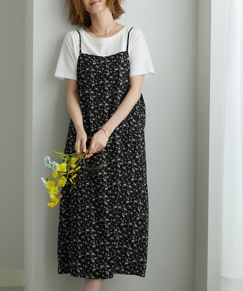 BELLUNA PLUS（ベルーナプラス） ワンピース 花柄プリントキャミ