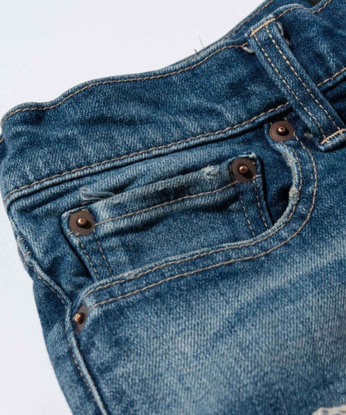「glamb」 ダメージ加工デニムパンツ L インディゴブルー メンズ