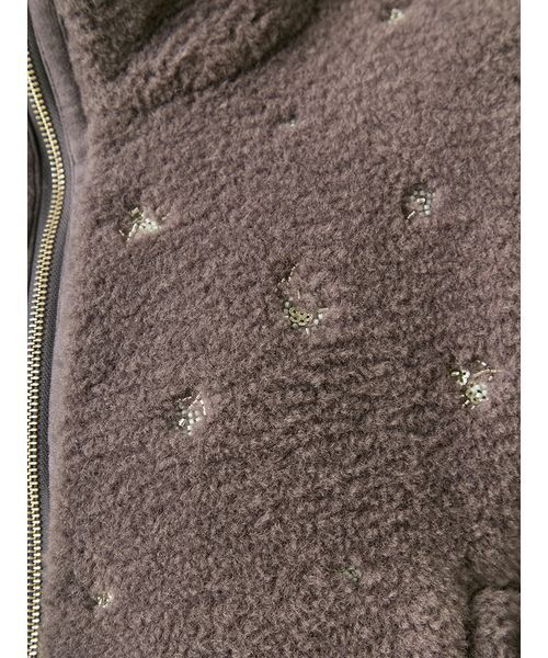 FURFUR（ファーファー） ブルゾン アウター フラワービーズ刺繍ボア