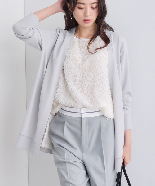 INDIVI（インディヴィ） カーディガン 「洗える」着流しロング