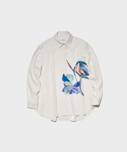 UJOH フローラル水彩プリント 長袖シャツ UJOH（ウジョー） シャツ 「UJOH HOMME/ウジョーオム」別注FLOWER