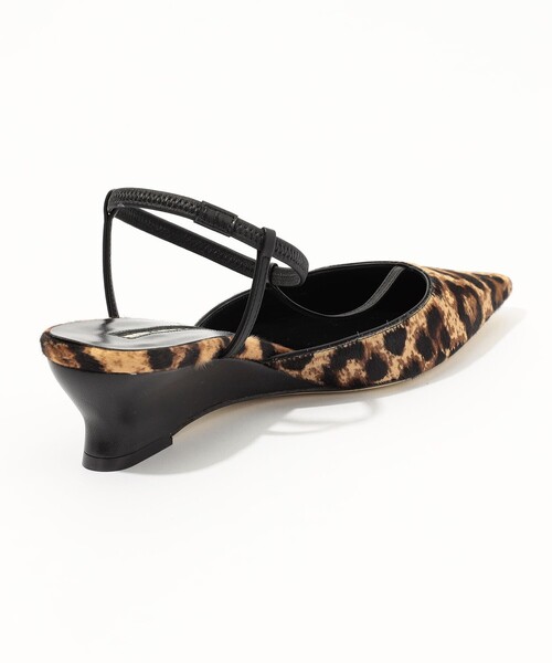 シューズ BRENTELLA LEOPARD ミュールパンプス レディース