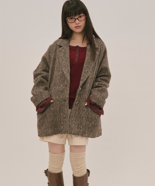 loin nuit ジャケット テーラードジャケット shaggy coat / シャギー loin nuit ジャケット テーラードジャケット shaggy coat / シャギー