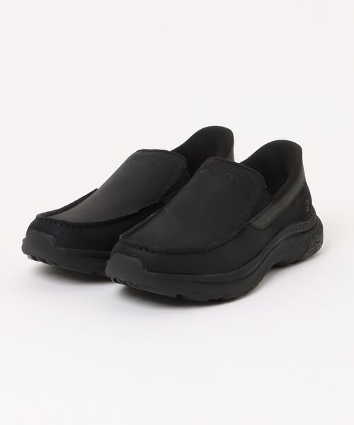 SKECHERS スケッチャーズ SLIP-INS スリップインズ POLLARD-OSGOOD【本革】メンズスリッポン カジュアルシューズ(ポラードオズグッド) 205334 BBK [HF] ブラック SKECHERS（スケッチャーズ） スニーカー SLIP-INS スリップインズ