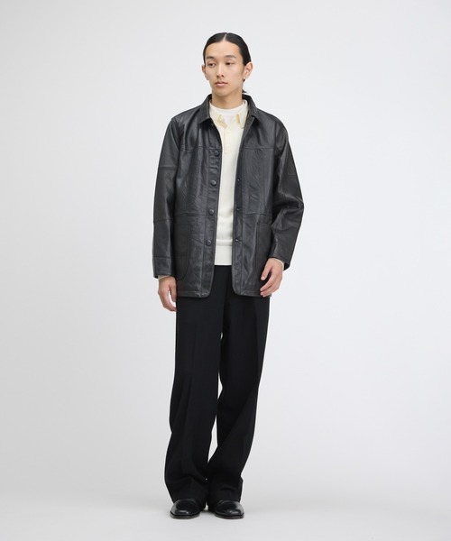 FRONT 11201 カバーオール REDE×BIGMAC Leather Chore Coat メンズ