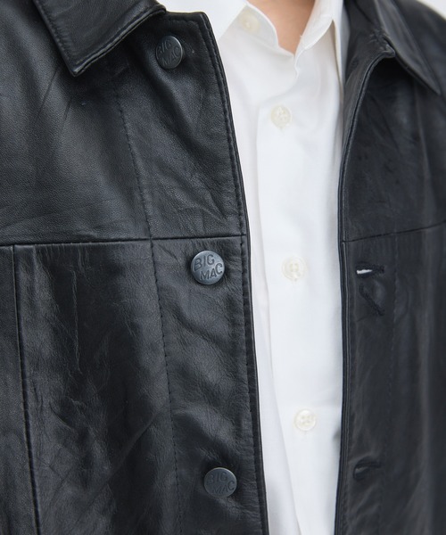 FRONT 11201 カバーオール REDE×BIGMAC Leather Chore Coat メンズ