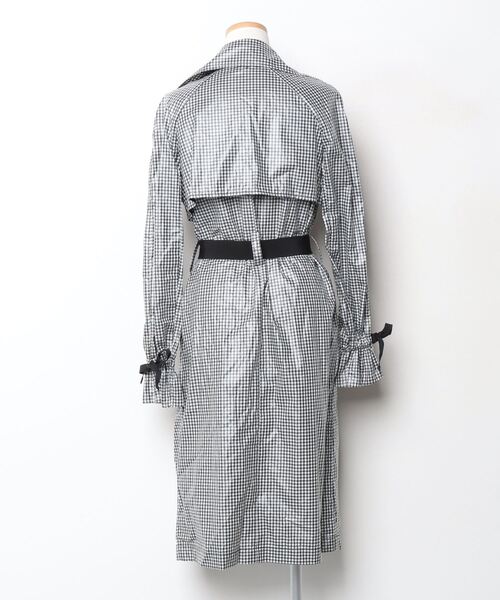 「Tara Jarmon」 チェック柄コート 36 ブラック レディース_画像2