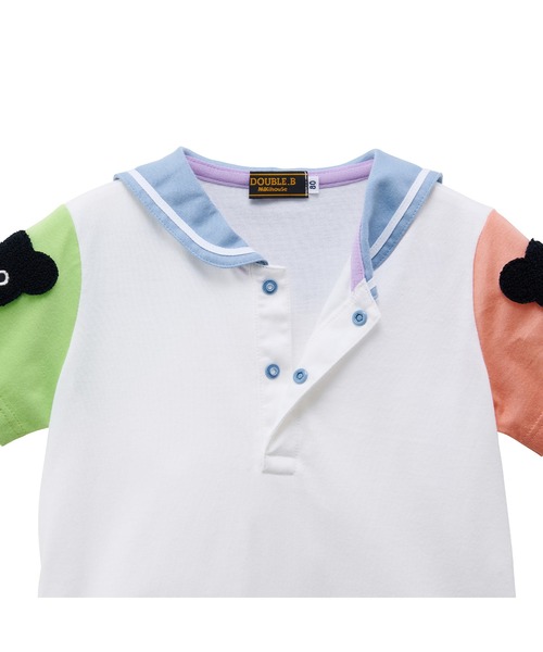 wb ブラウス シャツ セーラーカラーの半袖ブラウス キッズ 子供服