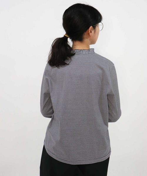 「haupia」 7分袖カットソー MEDIUM ブラック レディース_画像6