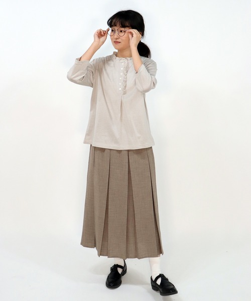 「haupia」 7分袖カットソー MEDIUM ブラック レディース_画像9