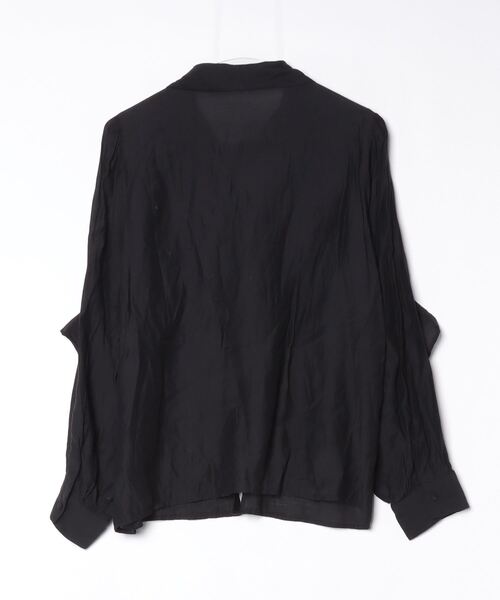 「apres jour」 リボン長袖ブラウス LL ブラック レディース_画像2