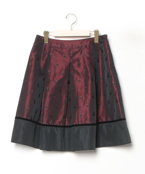 M'S GRACY（エムズグレイシー） 花柄フレアスカート 38 レッド