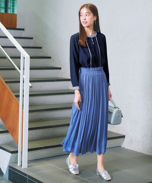 「Tiaclasse」 長袖ブラウス X-LARGE ベージュ系その他 レディース_画像2