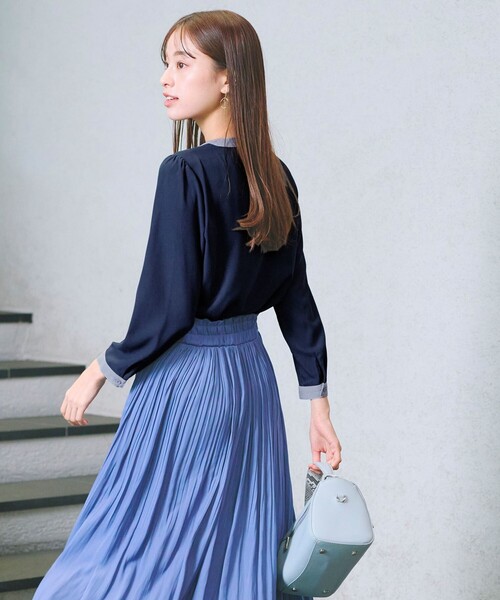 「Tiaclasse」 長袖ブラウス X-LARGE ベージュ系その他 レディース_画像5