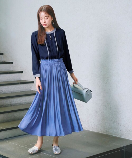 「Tiaclasse」 長袖ブラウス X-LARGE ベージュ系その他 レディース_画像7