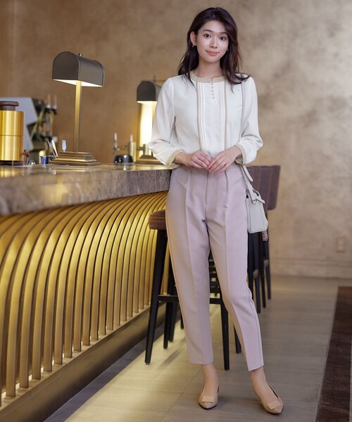 「Tiaclasse」 長袖ブラウス X-LARGE ベージュ系その他 レディース_画像8