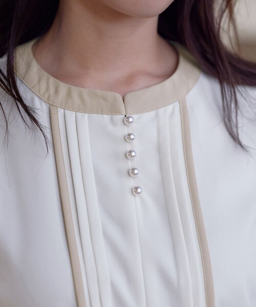 「Tiaclasse」 長袖ブラウス X-LARGE ベージュ系その他 レディース_画像9