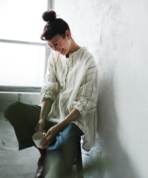 「soulberry」 長袖ブラウス LL ホワイト レディース_画像2