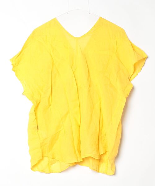「ZUCCa」 半袖ブラウス M size イエロー レディース_画像2