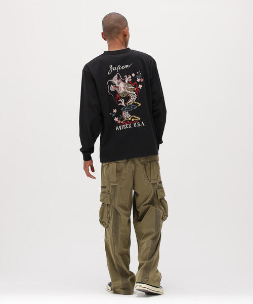 超希少❣️AVIREX ドラゴン&スネーク 超希少サイズ2XL 各芸能人御用達‼️ AVIREX（アヴィレックス） tシャツ SOUVENIR L/S T-SHIRT ”DRAGON＆