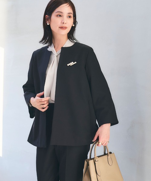 服/ファッション ジャケット レディース CROSS FUNCTION（クロスファンクション） ジャケット ノーカラー