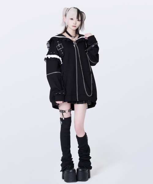 TRAVAS TOKYO セーラーカラーZIPブルゾン TRAVAS TOKYO（トラバストーキョー） コート アウター 「TRAVAS TOKYO