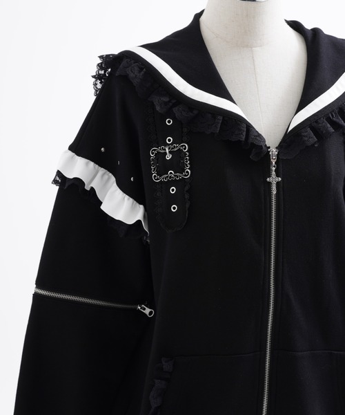 TRAVAS TOKYO セーラーカラーZIPブルゾン TRAVAS TOKYO（トラバストーキョー） コート アウター 「TRAVAS TOKYO