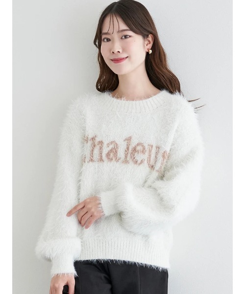 LUDIC PARK（ルディックパーク） ニット セーター ラメフェザーロゴ