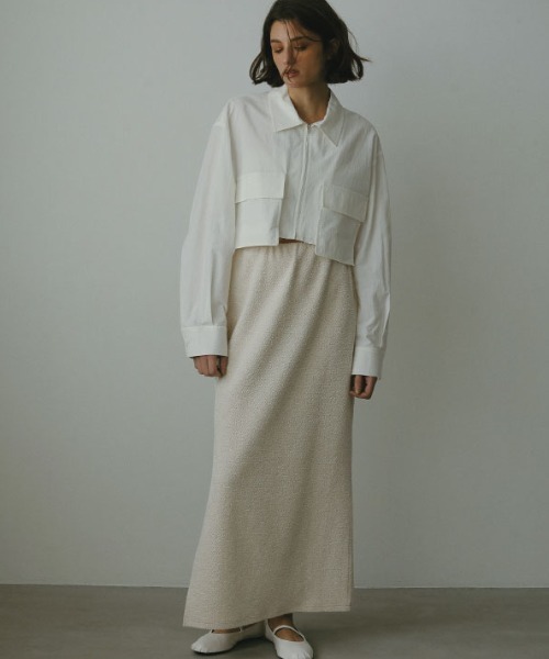 [ETRE TOKYO] узкая юбка M "теплый" белый женский 