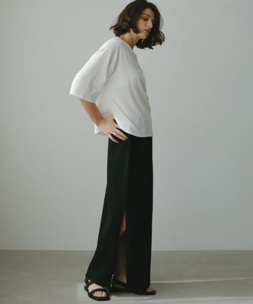 [ETRE TOKYO] узкая юбка M "теплый" белый женский 