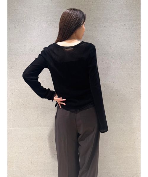 「styling/」 長袖カットソー F ブラック レディース_画像3