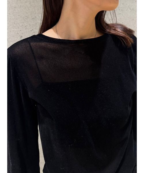 「styling/」 長袖カットソー F ブラック レディース_画像5