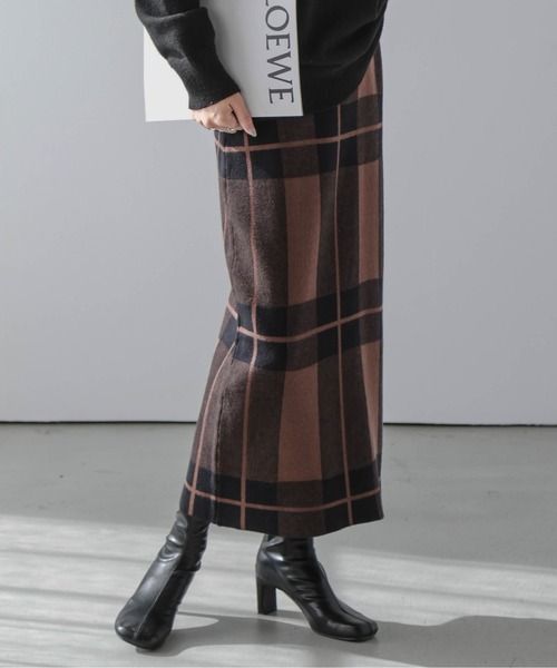 「SUGAR BISKET」 「La-gemme」ニットスカート フリー グレー レディース_画像2