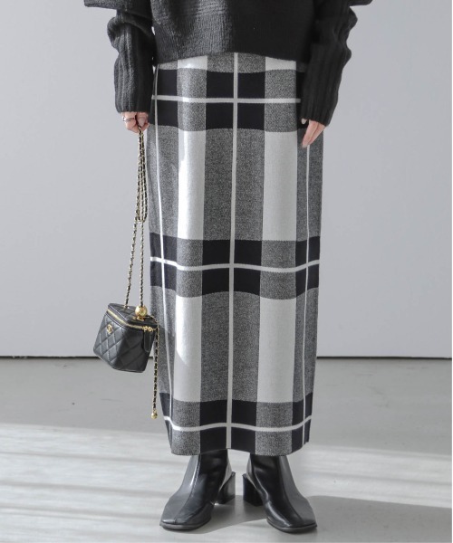 「SUGAR BISKET」 「La-gemme」ニットスカート フリー グレー レディース_画像4